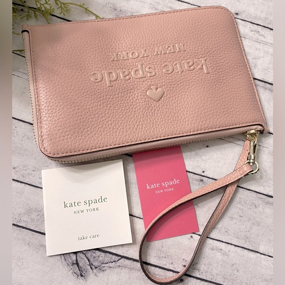 NWT Kate Spade zip wristlet clutch pink - Picture 6 of 6
